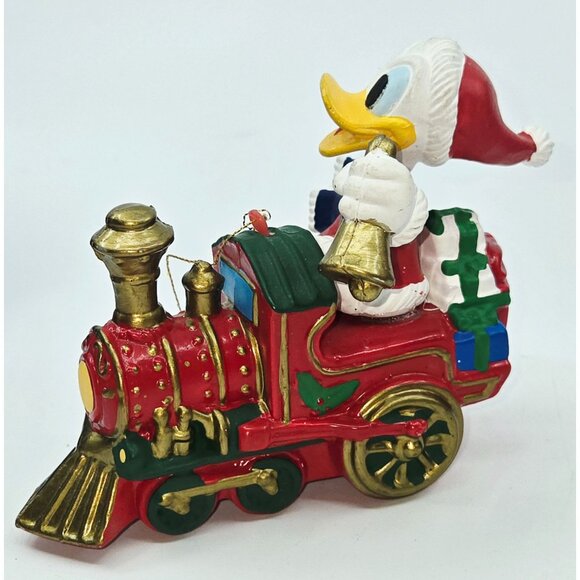 Donald Duck Christmas Train Figurine Ornament - Picture 2 of 5